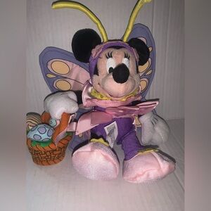 Disney Minnie Mouse Butterfly Plush- Purple Pink Disneyland Walt Disney world